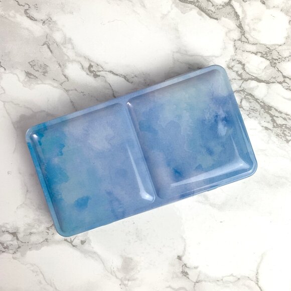 Watercolor Pattern FLAT BOTTOM Watercolor Pans Tin - Picture 1 of 4